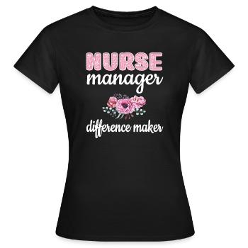 Infirmière infirmière-manager infirmière-infirmières - T-shirt Femme - noir - Devant - AI Model Female 172 dark (172cm)