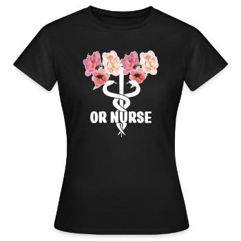 Infirmière en chirurgie Infirmière en chirurgie Infirmière en chirurgie - T-shirt Femme - noir - Devant - AI Model Female 172 dark (172cm)