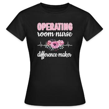 Infirmière en chirurgie Infirmière en chirurgie Infirmière en chirurgie - T-shirt Femme - noir - Devant - AI Model Female 172 dark (172cm)