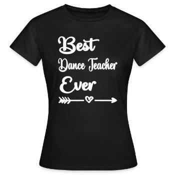 Professeur de danse Reconnaissance Professeur de danse Cours de danse - T-shirt Femme - noir - Devant - AI Model Female 172 dark (172cm)