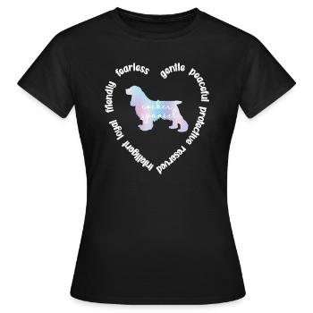 Cocker Épagneul Cocker propriétaire de l’épagneul - T-shirt Femme - noir - Devant - AI Model Female 172 dark (172cm)