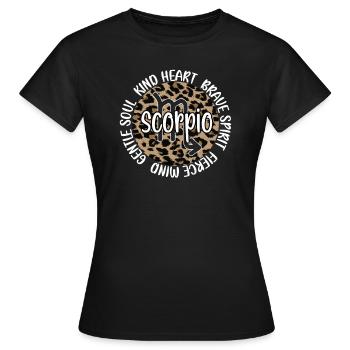Signe du zodiaque Scorpion Horoscope Signe du zodiaque - T-shirt Femme - noir - Devant - AI Model Female 172 dark (172cm)