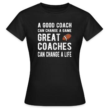 Meilleur cadeau d’entraîneur de football - T-shirt Femme - noir - Devant - AI Model Female 172 dark (172cm)