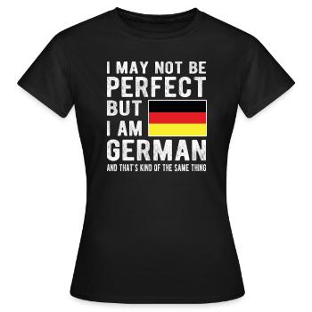 German Germany Flag German origin - Women's T-Shirt - black - Front - AI Model Female 172 dark (172cm)