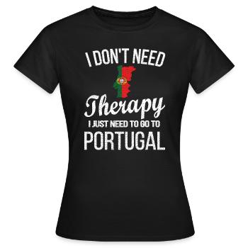 Portuguese Portugal Origin Portuguese flag - Women's T-Shirt - black - Front - AI Model Female 172 dark (172cm)