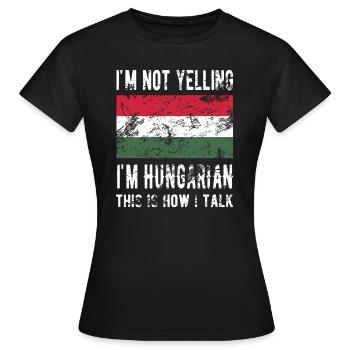 Fier hongrois Hongrie Origine Drapeau hongrois - T-shirt Femme - noir - Devant - AI Model Female 172 dark (172cm)