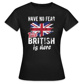British Great Britain Origine Drapeau britannique - T-shirt Femme - noir - Devant - AI Model Female 172 dark (172cm)