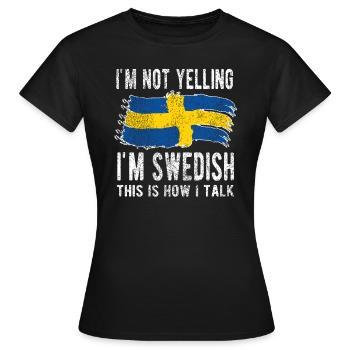 Suédois Suède Origine Drapeau suédois - T-shirt Femme - noir - Devant - AI Model Female 172 dark (172cm)