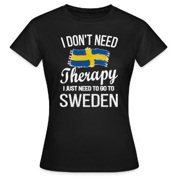 Suédois Suède Origine Drapeau suédois - T-shirt Femme - noir - Devant - AI Model Female 172 dark (172cm)
