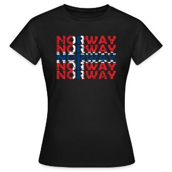 Norwegian Norway Flag Norwegian roots - Women's T-Shirt - black - Front - AI Model Female 172 dark (172cm)