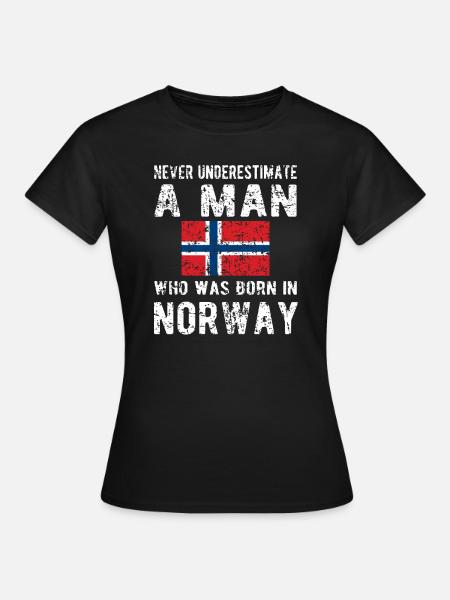 Norwegian Norway origin Norwegian flag - Women's T-Shirt - black