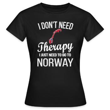 Norwegian Norway origin Norwegian flag - Women's T-Shirt - black - Front - AI Model Female 172 dark (172cm)