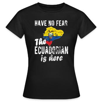 Équateur Équateur Drapeau équatorien - T-shirt Femme - noir - Devant - AI Model Female 172 dark (172cm)