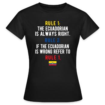 Équateur Équateur Racines équatoriennes - T-shirt Femme - noir - Devant - AI Model Female 172 dark (172cm)
