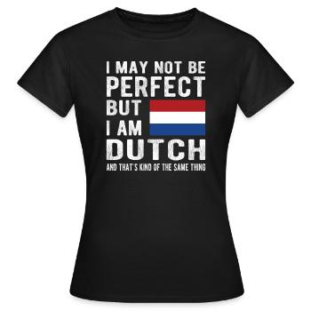 Néerlandais Pays-Bas Origine néerlandaise - T-shirt Femme - noir - Devant - AI Model Female 172 dark (172cm)