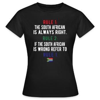 Afrique du Sud Drapeau Afrique du Sud Afrique du Sud Racines - T-shirt Femme - noir - Devant - AI Model Female 172 dark (172cm)