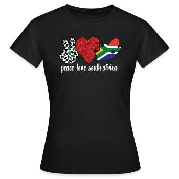 South Africa Flag South African South Africa Roots - Women's T-Shirt - black - Front - AI Model Female 172 dark (172cm)