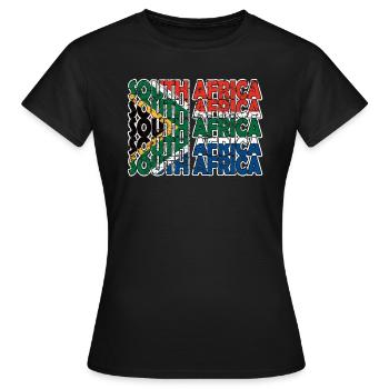 South Africa Flag South African South Africa Roots - Women's T-Shirt - black - Front - AI Model Female 172 dark (172cm)