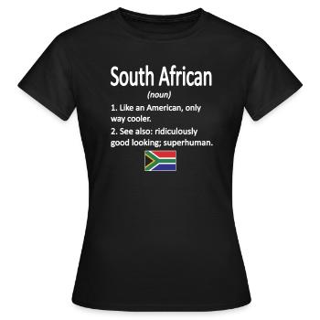 South Africa Flag South African South Africa Roots - Women's T-Shirt - black - Front - AI Model Female 172 dark (172cm)