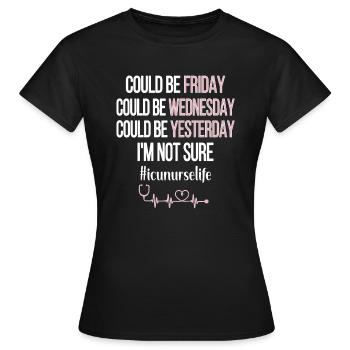 Intensive Care Nurse Intensive Care ICU Nurse - Women's T-Shirt - black - Front - AI Model Female 172 dark (172cm)