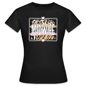 Midwife gift Obstetrician Midwife - Women's T-Shirt - black - Front - AI Model Female 172 dark (172cm)