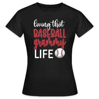 Grammy Oma Von Baseballspieler Baseball Grammy - Frauen T-Shirt - Schwarz - Vorne - AI Model Female 172 dark (172cm)