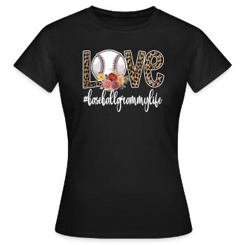 Grammy Oma Eines Baseballspieler Baseball Grammy - Frauen T-Shirt - Schwarz - Vorne - AI Model Female 172 dark (172cm)
