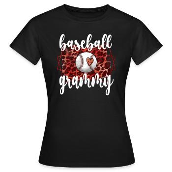 Grammy Oma Von Baseballspieler Baseball Grammy - Frauen T-Shirt - Schwarz - Vorne - AI Model Female 172 dark (172cm)
