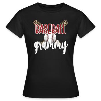 Grammy Oma Eines Baseballspieler Baseball Grammy - Frauen T-Shirt - Schwarz - Vorne - AI Model Female 172 dark (172cm)