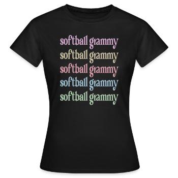 Grammy Oma Von Softballspieler Softball Grammy - Frauen T-Shirt - Schwarz - Vorne - AI Model Female 172 dark (172cm)
