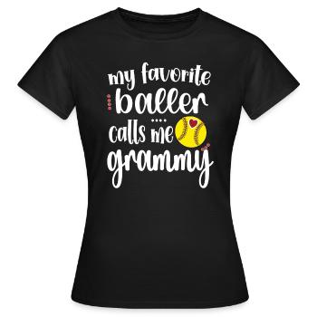 Grammy Oma Von Softballspieler Softball Grammy - Frauen T-Shirt - Schwarz - Vorne - AI Model Female 172 dark (172cm)