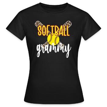 Grammy Oma Eines Softballspieler Softball Grammy - Frauen T-Shirt - Schwarz - Vorne - AI Model Female 172 dark (172cm)