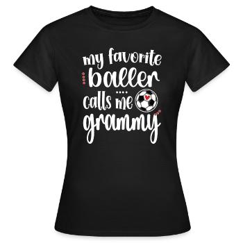 Grammy Oma Von Fußballspieler Fußball Grammy - Frauen T-Shirt - Schwarz - Vorne - AI Model Female 172 dark (172cm)
