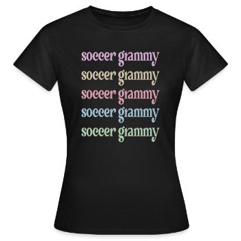 Grammy Oma Von Fußballspieler Fußball Grammy - Frauen T-Shirt - Schwarz - Vorne - AI Model Female 172 dark (172cm)