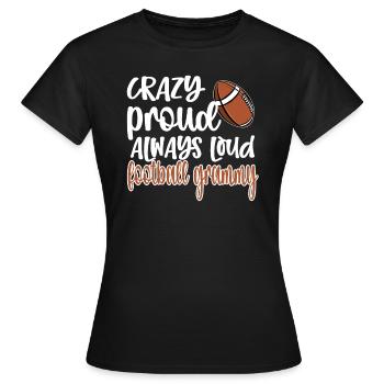 Football Grammy Grandma Of Football Player Grammy - Women's T-Shirt - black - Front - AI Model Female 172 dark (172cm)