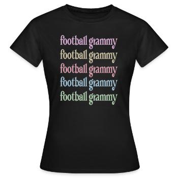 Football Grammy Grandma Of Football Player Grammy - Women's T-Shirt - black - Front - AI Model Female 172 dark (172cm)