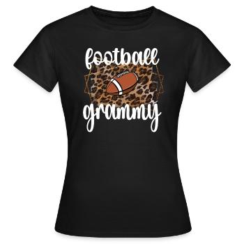 Football Grammy Grandma Of Football Player Grammy - Women's T-Shirt - black - Front - AI Model Female 172 dark (172cm)