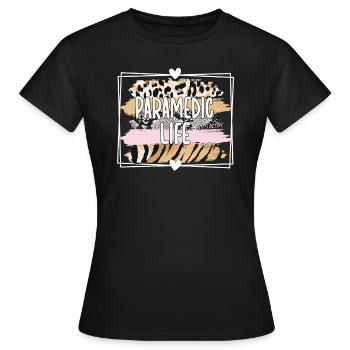 Notfallsanitäter Paramedic Rettungssanitäter - Frauen T-Shirt - Schwarz - Vorne - AI Model Female 172 dark (172cm)