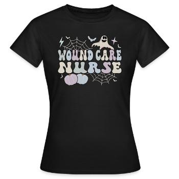 Infirmière en soins des plaies Halloween RN Cadeau de soins infirmiers des plaies - T-shirt Femme - noir - Devant - AI Model Female 172 dark (172cm)