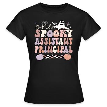 Directeur adjoint Cadeaux de l’équipe de l’école d’Halloween - T-shirt Femme - noir - Devant - AI Model Female 172 dark (172cm)