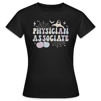 Spooky Physician Associate Halloween PA Gifts - Women's T-Shirt - black - Front - AI Model Female 172 dark (172cm)