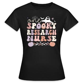 Research Nurse Clinical Research Nursing Halloween - Women's T-Shirt - black - Front - AI Model Female 172 dark (172cm)