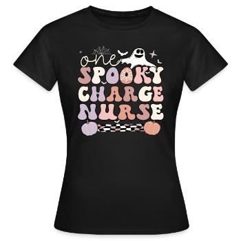 Charge Nurse Halloween Charge Nursing Gifts - Women's T-Shirt - black - Front - AI Model Female 172 dark (172cm)