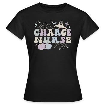Charge Nurse Halloween Charge Nursing Gifts - Women's T-Shirt - black - Front - AI Model Female 172 dark (172cm)