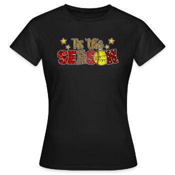 Softball Noël Joueur de softball Cadeau de fête de Noël - T-shirt Femme - noir - Devant - AI Model Female 172 dark (172cm)