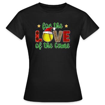 Softball Cadeaux de Noël Joueur de softball Noël - T-shirt Femme - noir - Devant - AI Model Female 172 dark (172cm)