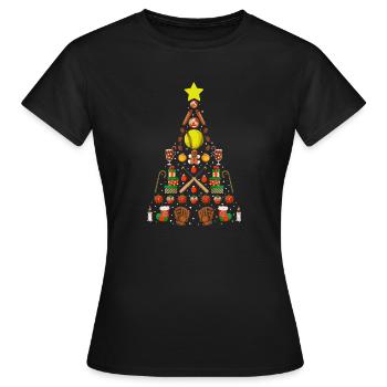 Softball Cadeaux de Noël Joueur de softball Noël - T-shirt Femme - noir - Devant - AI Model Female 172 dark (172cm)