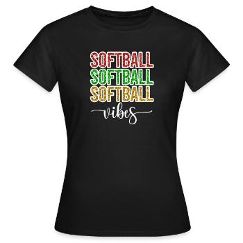Softball Cadeaux de Noël Joueur de softball Noël - T-shirt Femme - noir - Devant - AI Model Female 172 dark (172cm)