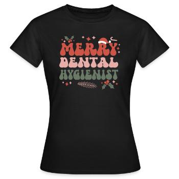 Hygiéniste dentaire Noël Hygiène dentaire Noël - T-shirt Femme - noir - Devant - AI Model Female 172 dark (172cm)