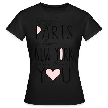 Paris - Women's T-Shirt - black - Front - AI Model Female 172 dark (172cm)